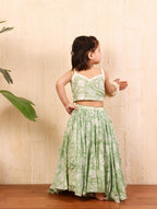 Sage petal Skirt Set