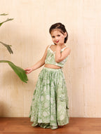 Sage petal Skirt Set