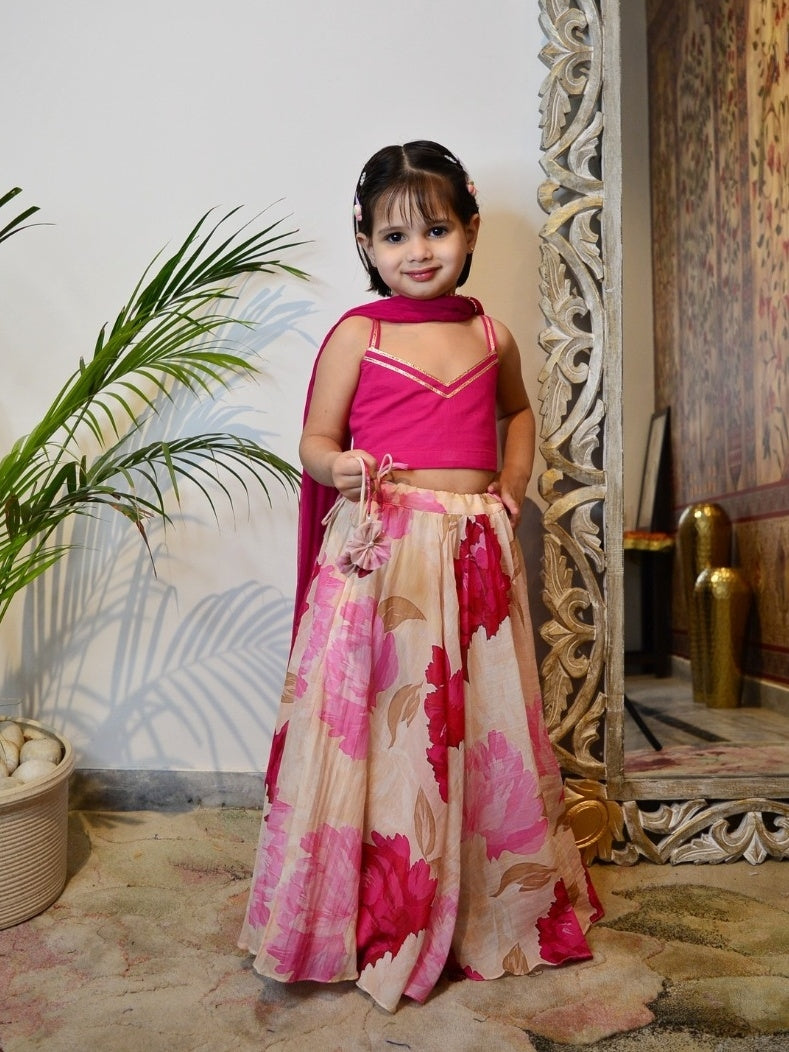 Rosy Bloom Lehanga Set