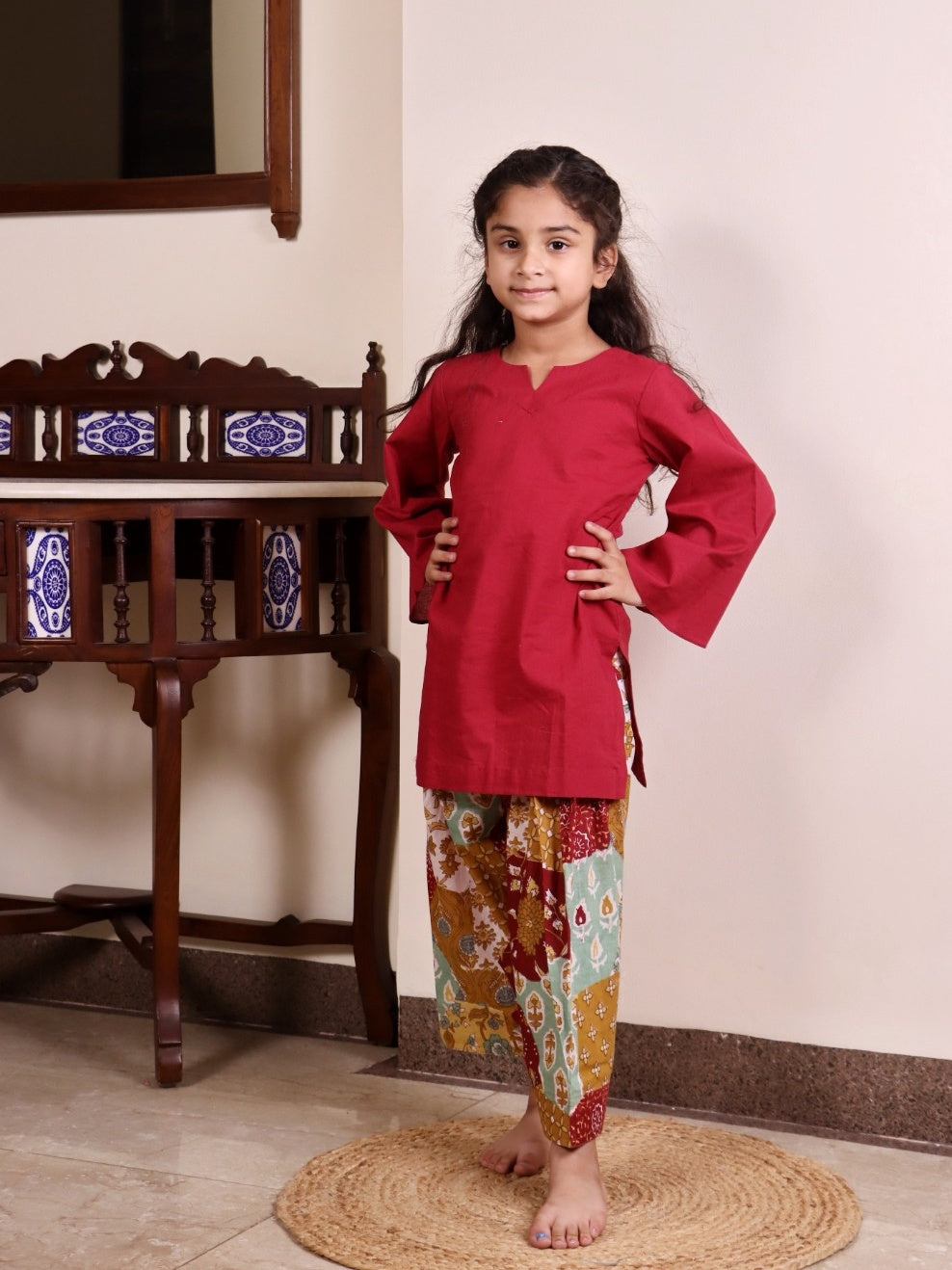 Ruby Patchwork Cotton Co-ord Set