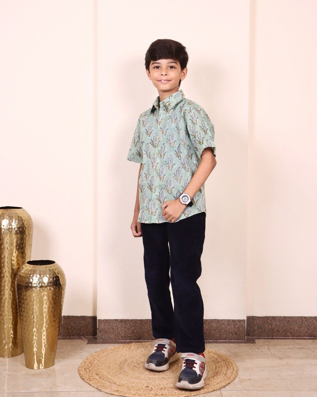 Sage Leaf Cotton Shirt
