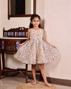 Butterfly Garden Mulmul Frock
