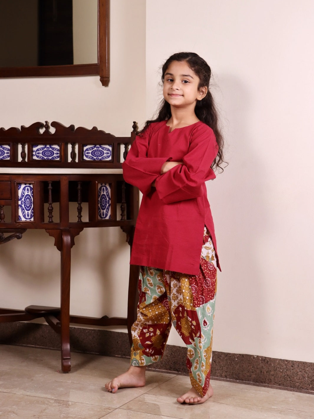 Ruby Patchwork Cotton Co-ord Set