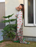 Gulab-Bagh-Mulmul Saree with Cotton Blouse