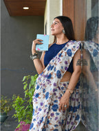 Riyana-Mul Chanderi Saree with Crepe Blouse