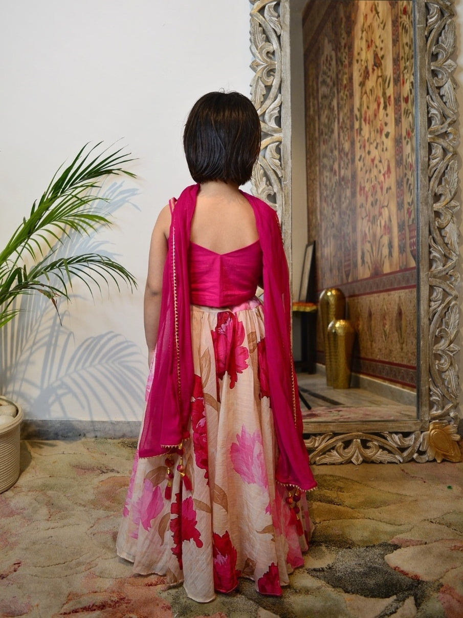 Rosy Bloom Lehanga Set