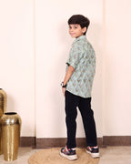 Sage Leaf Cotton Shirt