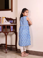 Azure Bloom Cotton Coord Set