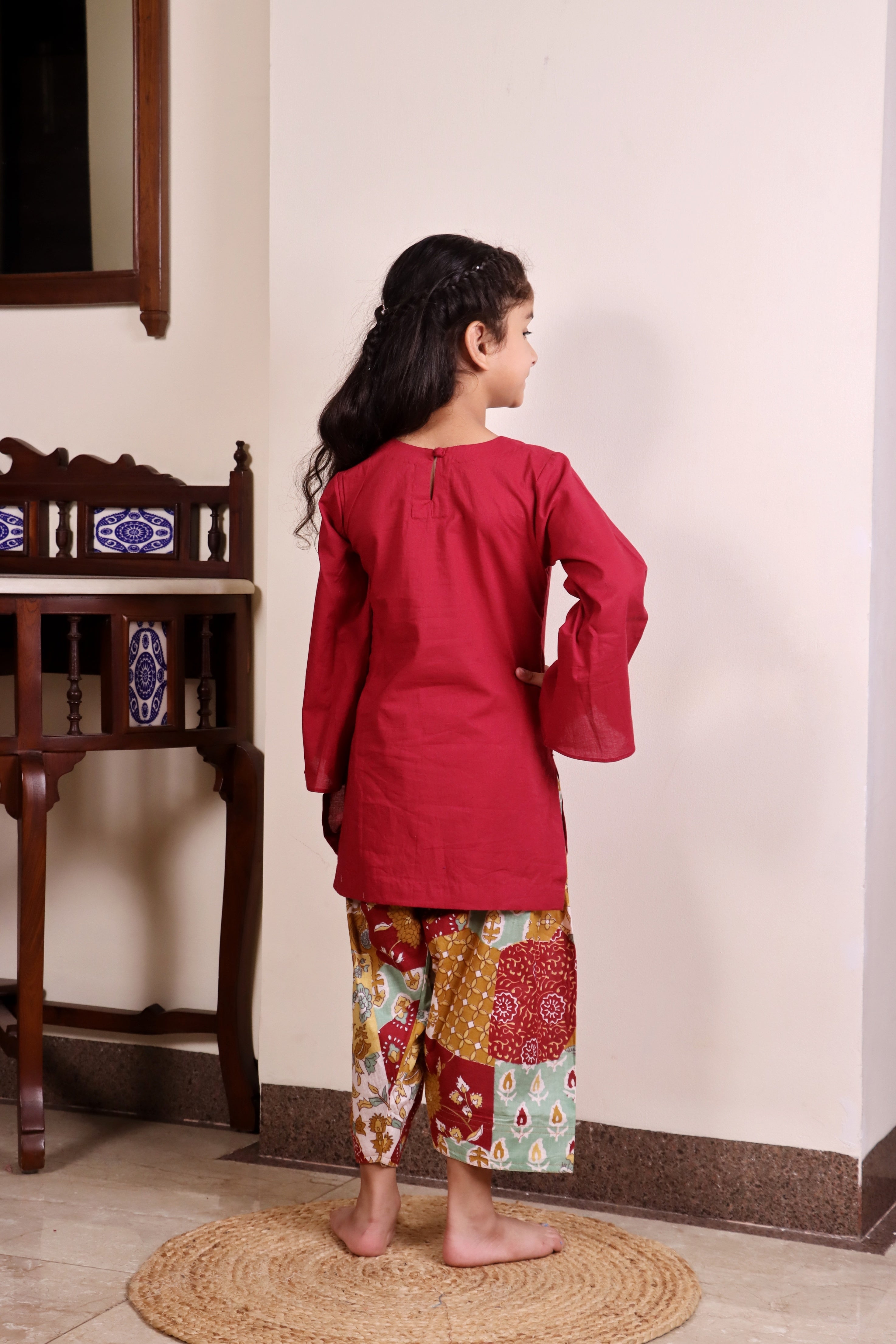 Ruby Patchwork Cotton Co-ord Set