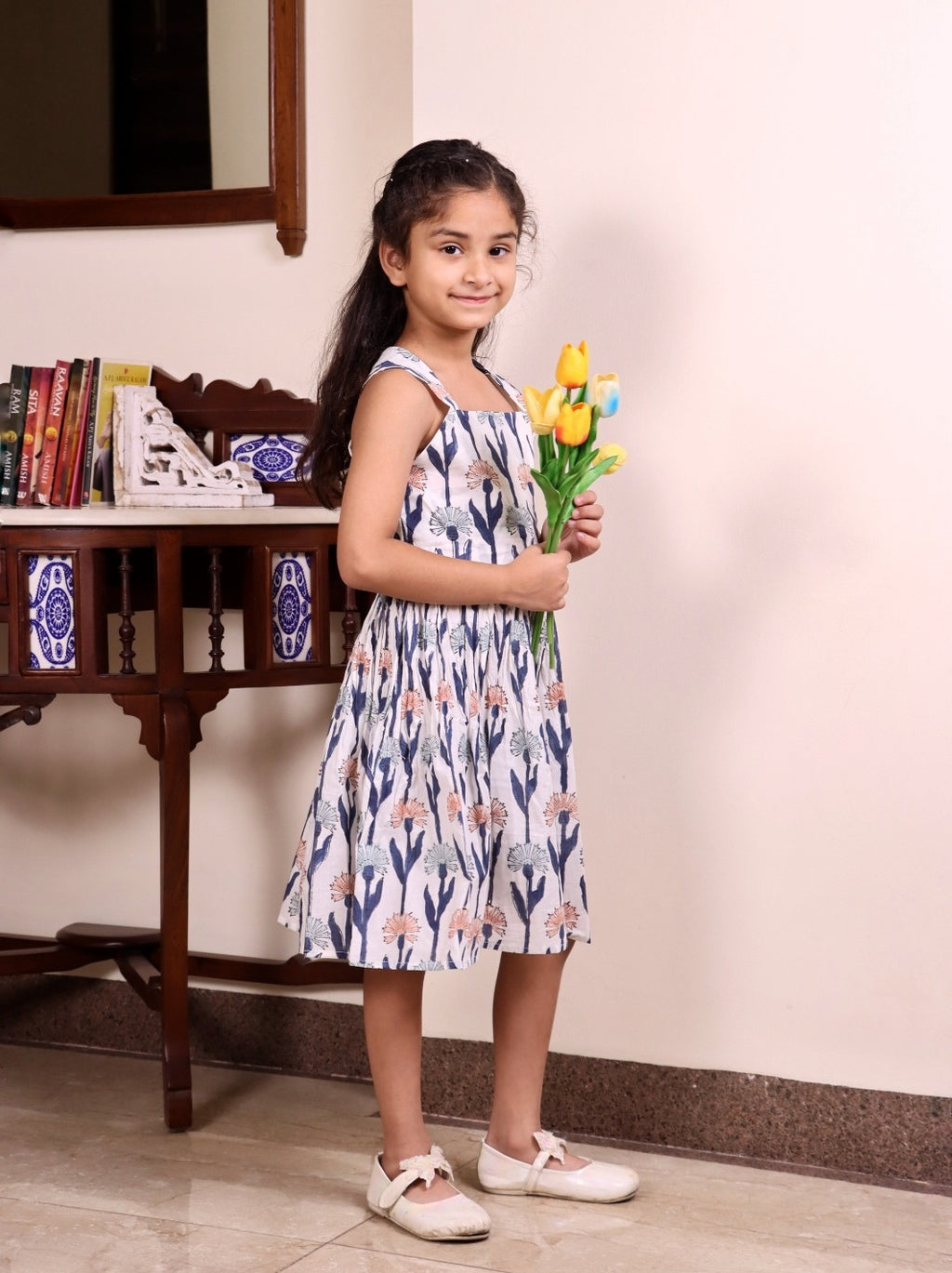 Twilight Bloom Cotton Frock