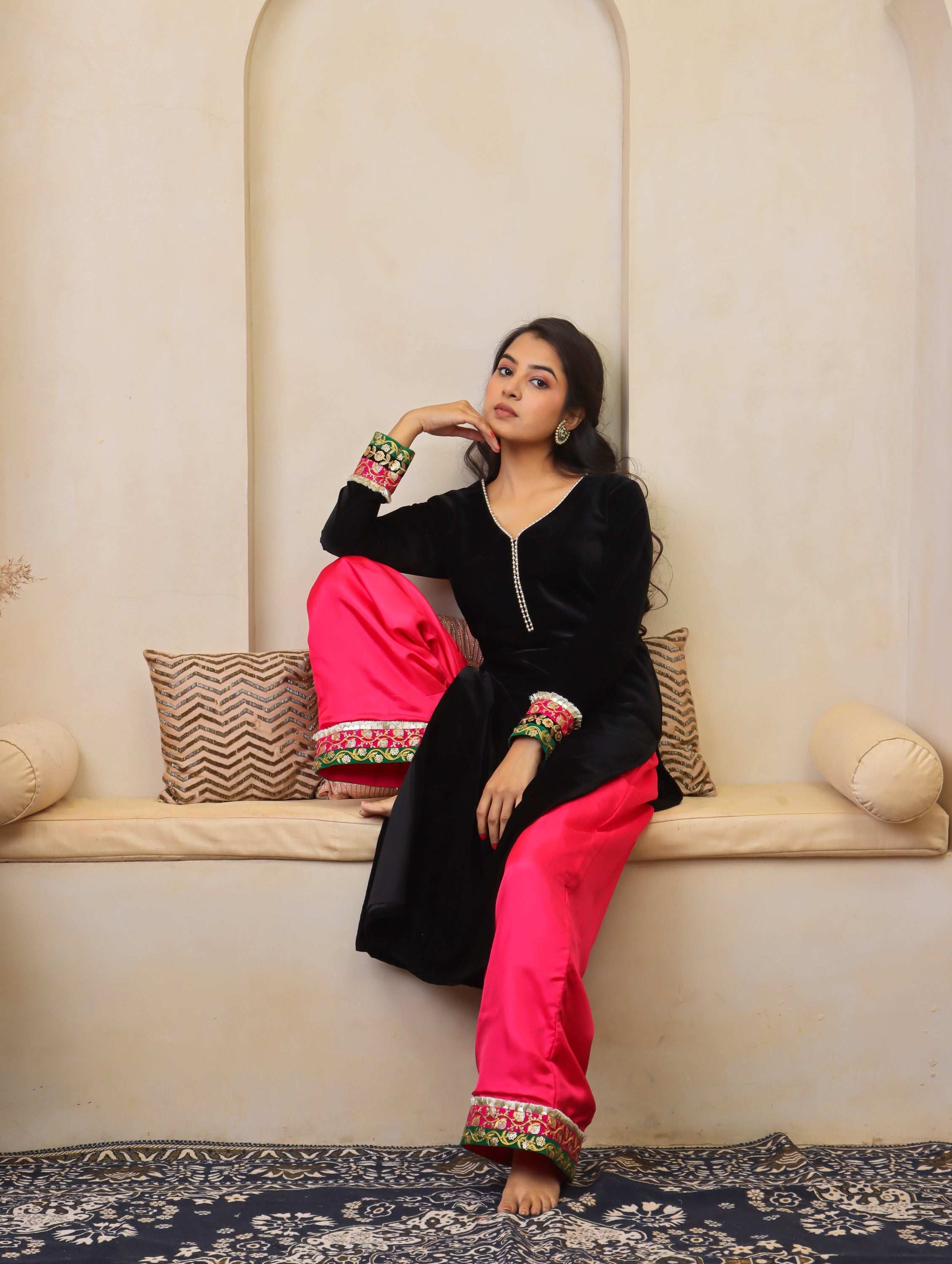 Noor Velvet Suit set